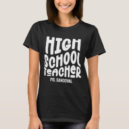 Schullehrer im White Text T-Shirt