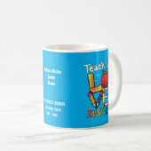 Schullehrer Inspirierte Liebe Blue Coffee Tasse (VorderseiteRechts)