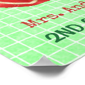 Schullehrer Klassenzimmer Apple | Baby lernen | Na Poster (Ecke)