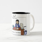 Schullehrer, Mittelschule - Weibliche Zweifarbige Tasse (VorderseiteRechts)