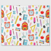 Schullehrer Muster farbenfroh Geschenkpapier (Flach)