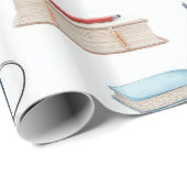Schullehrer Muster farbenfroh Geschenkpapier (Rolleneckpunkt)