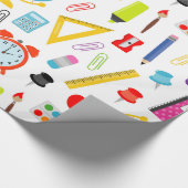 Schullehrer Muster farbenfroh Geschenkpapier (Ecke)