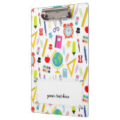 Schullehrer Muster farbenfroh Klemmbrett (Links)