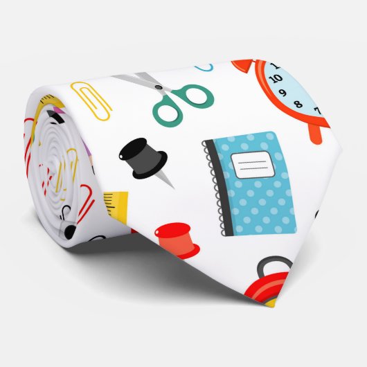 Schullehrer Muster farbenfroh Krawatte (Gerollt)