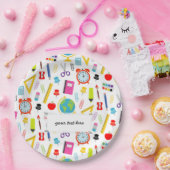 Schullehrer Muster farbenfroh Pappteller (Party)