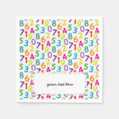 Schullehrer Muster farbenfroh Serviette (Vorderseite)