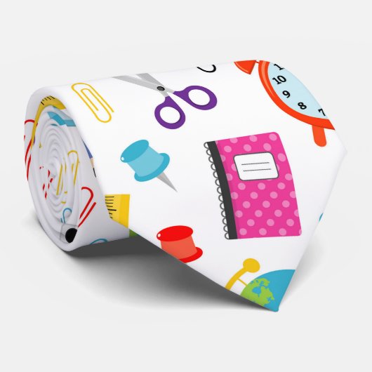 Schullehrer Muster farbig Krawatte (Gerollt)