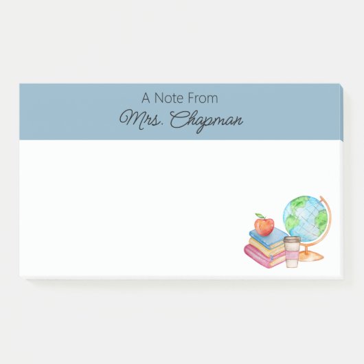 Schullehrer - Nachhinweise Post-it Klebezettel (Vorderseite)