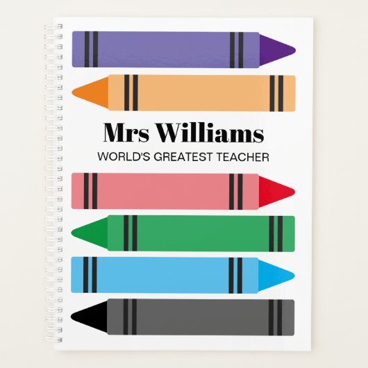 Schullehrer-Planer mit farbenprächtigen Stickereie Planer (Vorderseite)