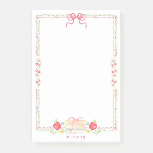 Schullehrer Post-it Klebezettel (Vorderseite)