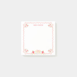 Schullehrer Post-it Klebezettel