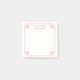 Schullehrer Post-it Klebezettel