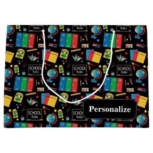 Schullehrer regieren große Geschenktasche Große Geschenktüte (Vorderseite)