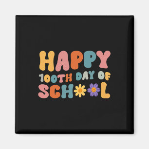 Schullehrer Retro Groovy 100 Tag Magnet