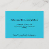 Schullehrer, rosa Blume Visitenkarte (Rückseite)