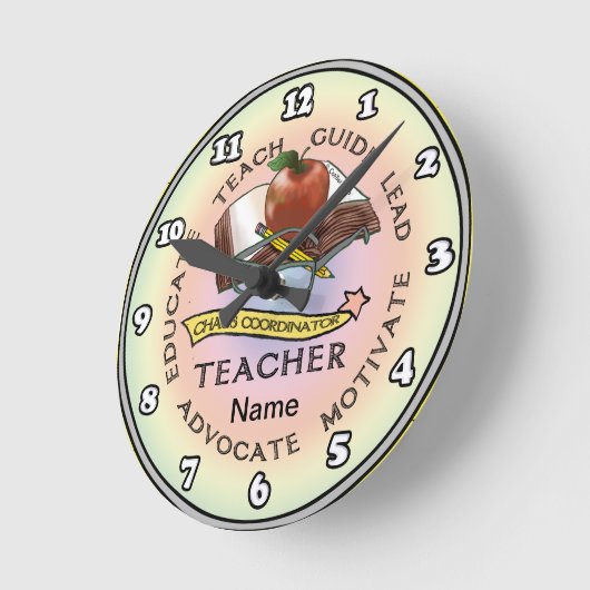 Schullehrer Runde Wanduhr (Winkel)