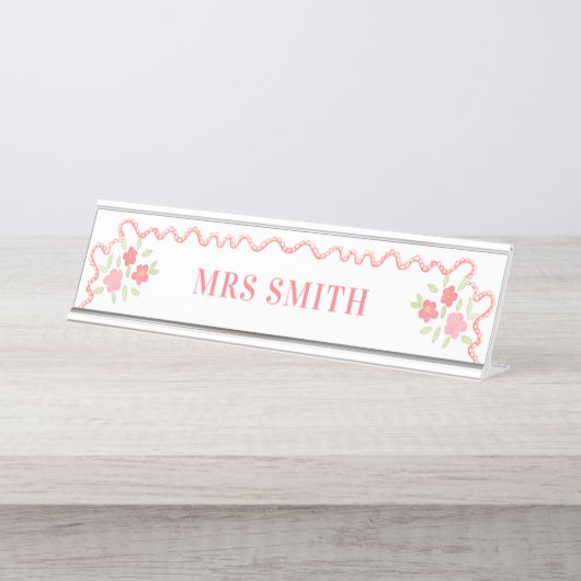 Schullehrer Schreibtischnamensplakette (Vorderseite )