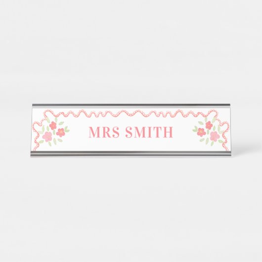 Schullehrer Schreibtischnamensplakette (Vorderseite )