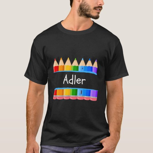 Schullehrer Student Name Adler Kindergen Tag T-Shirt (Vorderseite)