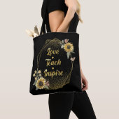 Schullehrer Teach Liebe Inspiriere Sonnenblume Tasche (Von Nahem)