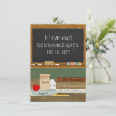 Schullehrer Thema Kinderdusche Einladung (Stehend Vorderseite)