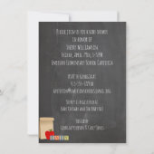 Schullehrer Thema Kinderdusche Einladung (Rückseite)