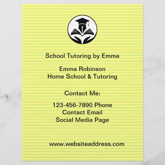 Schullehrer Tutoring Service Budget Flyer (Vorne)