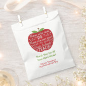 Schullehrer Vielen Dank | Apple Teaching Zitat Geschenktütchen (Ausgeschnitten)
