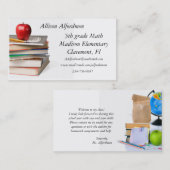 Schullehrer-Visitenkarte Visitenkarte (Vorne/Hinten)