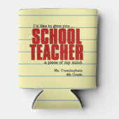 Schullehrer-Werk | Funny Custom Dosenkühler (Vorderseite)