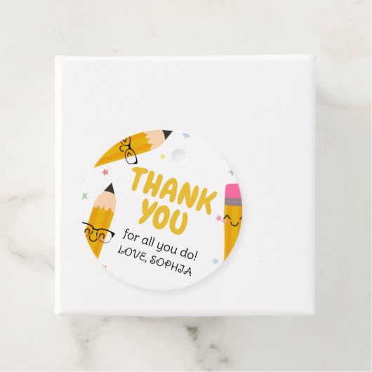 Schullehrer-Wertschätzung Danke Geschenkanhänger (Beispiel)