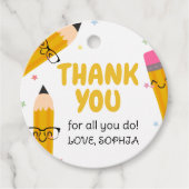 Schullehrer-Wertschätzung Danke Geschenkanhänger (Vorderseite)