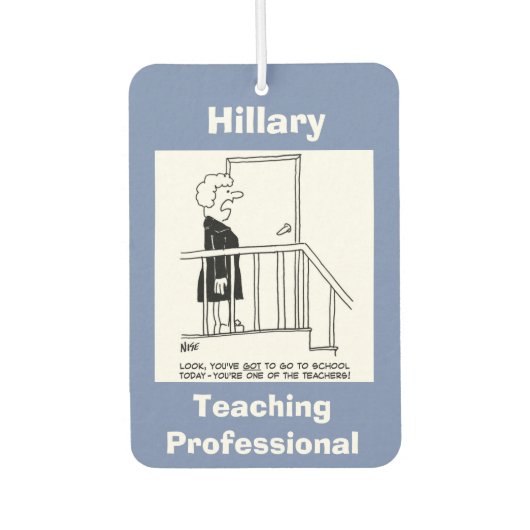 Schullehrer Will nicht zur Schule zu gehen Autolufterfrischer (Vorderseite)