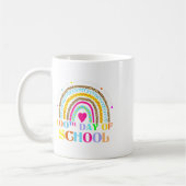 Schullehrertag - 100 Tage intelligenter Regenbogen Kaffeetasse (Links)