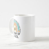 Schullehrertag - 100 Tage intelligenter Regenbogen Kaffeetasse (Vorderseite Links)