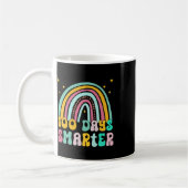 Schullehrertag - 100 Tage intelligenter Regenbogen Kaffeetasse (Links)
