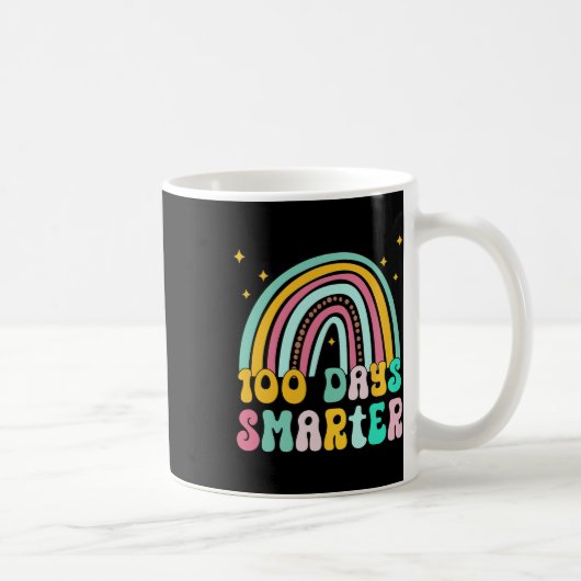 Schullehrertag - 100 Tage intelligenter Regenbogen Kaffeetasse (Rechts)