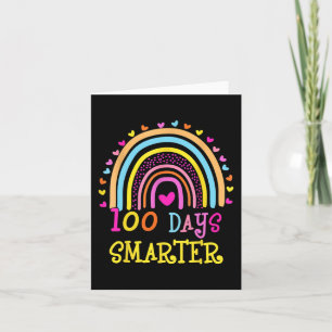 Schullehrertag 100 Tage intelligenter Regenbogen Karte
