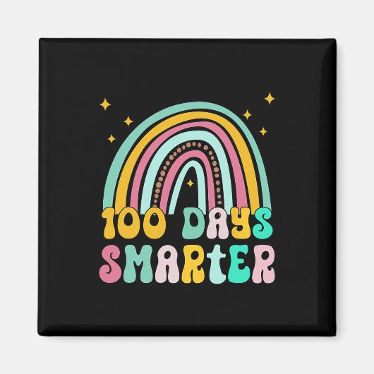 Schullehrertag - 100 Tage intelligenter Regenbogen Magnet (Vorne)