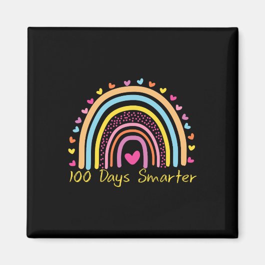 Schullehrertag 100 Tage intelligenter Regenbogen Magnet (Vorne)