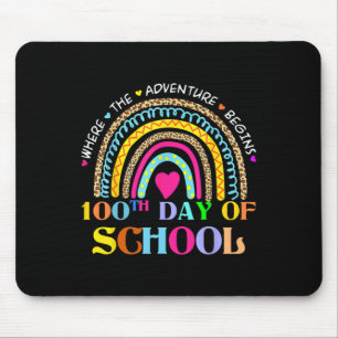 Schullehrertag - 100 Tage intelligenter Regenbogen Mousepad