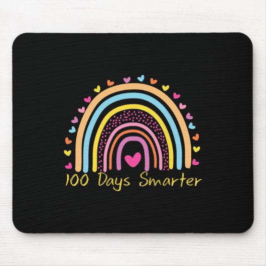 Schullehrertag 100 Tage intelligenter Regenbogen Mousepad (Vorne)