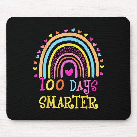Schullehrertag 100 Tage intelligenter Regenbogen Mousepad (Vorne)