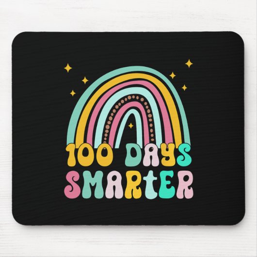 Schullehrertag - 100 Tage intelligenter Regenbogen Mousepad (Vorne)