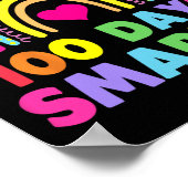 Schullehrertag - 100 Tage intelligenter Regenbogen Poster (Ecke)