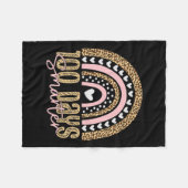 Schullehrertag 100 Tage Regenbogen Leopard Boh Fleecedecke (Vorderseite (Horizontal))