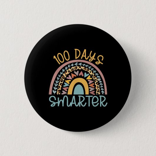 Schullehrertag 100 Tage Smarter Leopard Rai Button (Vorderseite)
