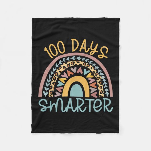 Schullehrertag 100 Tage Smarter Leopard Rai Fleecedecke (Vorderseite)