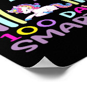 Schullehrertag 100 Tage Smarter Regenbogen Uni Poster (Ecke)